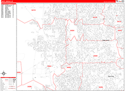 West Jordan Wall Map Zip Code Red Line Style 2026
